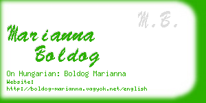 marianna boldog business card